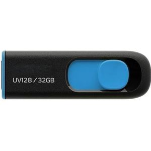 USB-stick USB 3.2, 32 GB, zwart/blauw, draagbaar geheugen voor eenvoudige overdracht en back-up van bestanden.