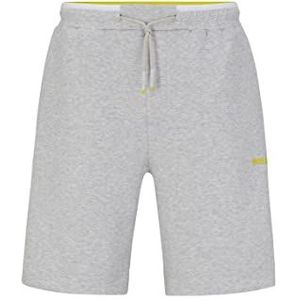 BOSS Headlo 1 herenshort van elastische katoenmix met tape-details, Licht/Pastel Grey57, M