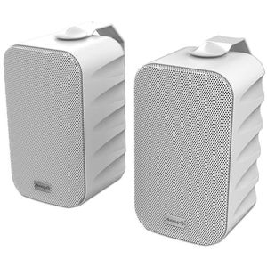 Audibax Delta 52 BT White Bluetooth-luidspreker, krachtige actieve luidspreker voor aan de muur, Bluetooth-compatibel, hoog frequentiebereik (80 Hz-20 kHz), surround sound