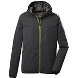 killtec Men's 2-laags functioneel jack/outdoorjack met capuchon, opvouwbaar KOS 60 MN JCKT, dark anthracite, XXL, 39174-000