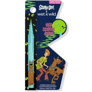 Wet n Wild Scooby-Doo Old Scholl Swag, Vloeibare Eyeliner met Flexibele Borstel voor Ultieme Precisie, Semi-Doorzichtige Opbouwbare Formule en Micro-Glitter Afwerking, Zoinks Tint