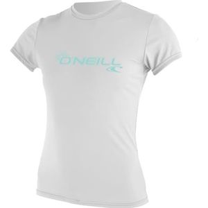 O'Neill Wetsuits Dames Basic Skins korte mouw zonneshirt voor heren, uitslag vest, wit, L