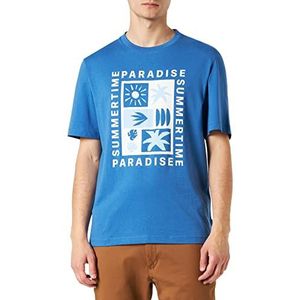 s.Oliver Heren T-shirt met korte mouwen, blauw 54d2, L
