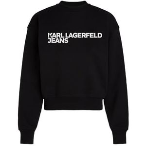 JEANS VAN KARL LAGERFELD VOOR DAMES, REGULAR ESSENTIAL LOGO, ZWART, EXTRA GROOT