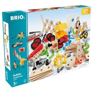 BRIO Builder 34589 270-delige kleuterset - bouwspeelgoed uit Zweden - mega complete set met talloze onderdelen en gereedschap voor eindeloos speelplezier - voor kinderen vanaf 3 jaar