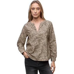 Street One Dames Corduroy blouse in leo look in Beige, in size: 34