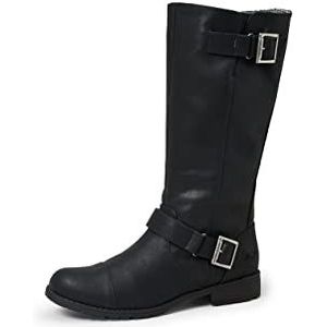 Rocket Dog Berry Biker Boots voor dames, Zwarte Lewis, 37 EU