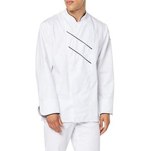 BP 1538-400 heren kookjas van duurzaam gemengd weefsel wit/zwart, maat 62