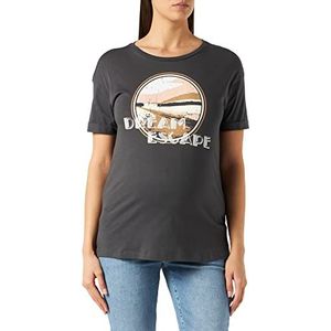 Supermom T-shirt voor dames met korte mouwen Dream Escape, Antraciet - P652, 42 NL