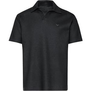 Trigema - TRIGEMA Oversized Poloshirt - Zwart - 100% Katoen