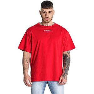 Gianni Kavanagh Red Warning oversized T-shirt, XXL heren, Netto, XXL