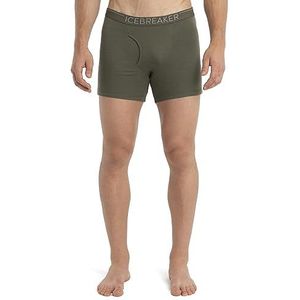 Icebreaker 100% merinowol heren Base Layer - Everyday Boxers met gulp - 175 Ultralight Fabric | Onderbroek Mannen | Boxershorts | Ondergoed | Merino Ondergoed, loden green, L