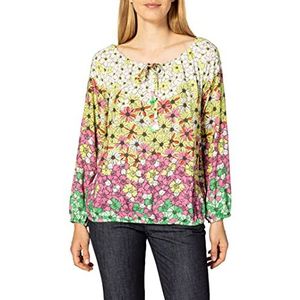 Timezone Dames bedrukte tuniek blouse, Multicolor Flowers, XS