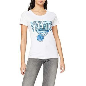 France Basketball T-shirt voor dames, wit, mand Frankrijk, Since 1932, volwassenen, maat XS