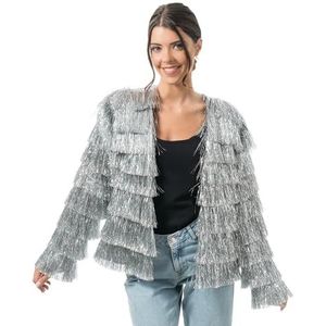 Carnavalsjas - Zilver - Polyester - Franjes