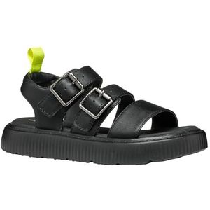 GEOX - Sandalen - Zwart - Met Plateau - Flexibele Zool