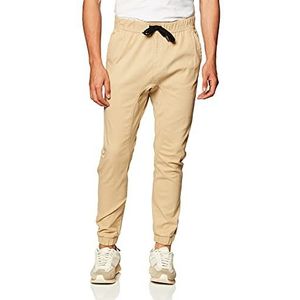 WT02 Men's Twill Jogger Pants, Light Khaki-A, XX-Large