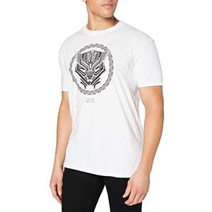 Marvel Heren Black Panther Symbol T-shirt, Wit, S