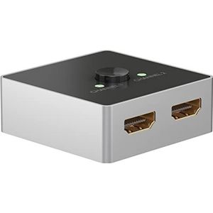 Goobay 58486 HDMI Switch 2 in 1 Out / 4K bij 60Hz (2160p) HDMI verdeler/HDMI 2.0 schakelbox voor PS4, PS5, laptops of monitoren