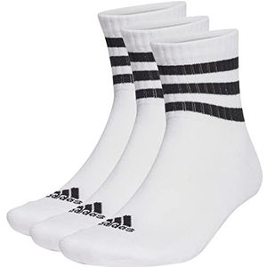 adidas 3 Stripes Enkelsokken, White/Black, S