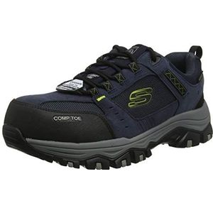 Skechers Greetah Trainers heren, Navy Suede Leer W Textiel, 44 EU