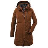 killtec Dames functionele parka/parka met afritsbare capuchon KOW 165 WMN PRK, kaneel, 46, 37726-000