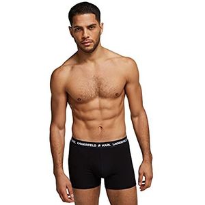 KARL LAGERFELD Heren Karl Logo Monochrome Trunks (Set van 3), Zwart/Wit/Grijs, M