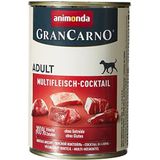Animonda Gran Carno hondenvoer, nat voer voor volwassen honden, multivlees-cockail, 6 x 400 g
