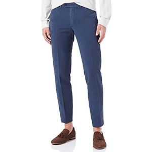 Hackett London Heren Cotton Tencel Chino broek, navy blazer, 31W / 30L