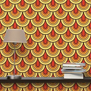 Apalis Vliesbehang retro schuur fotobehang breed | vliesbehang wandbehang muurschildering foto 3D fotobehang voor slaapkamer woonkamer keuken | oranje, 106873