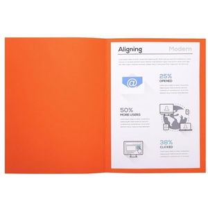 Exacompta - ref. 410007E - Set van 100 dossiermappen Forever® - 220 g/m2 - 100% gerecycleerd en Blauer Engel gecertificeerd - Afmetingen: 24 x 32 cm Formaat A4 - kleur oranje