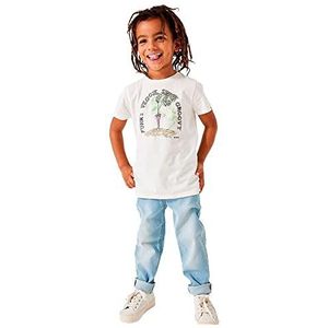 Garcia Kids Jongens T-shirt met korte mouwen, gebroken wit, 128/134, off-white, 128 cm