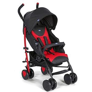 Chicco Echo Opvouwbare Lichtgewicht Kinderwagen van 0 Maanden tot 22 kg, Verstelbare en Compacte Wandelwagen met Veiligheidsbeugel, Slaapstand en Verstelbare Zonnekap - Paraplu Buggy – Rood