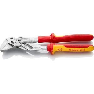 Knipex Sleuteltang tang en schroefsleutel in één gereedschap verchroomd, geïsoleerd met meer-componentengrepen, VDE-getest 250 mm 86 06 250