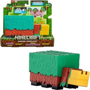 Mattel Minecraft Snuffelaar Actiefiguur op schaal van 8,25 cm met geluiden en pixeldesign zoals in de game, HXM85