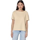 Street One - Studio - Dames Shirt - Beige - Verticale Structuur