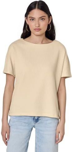 Street One - Studio - Dames Shirt - Beige - Verticale Structuur