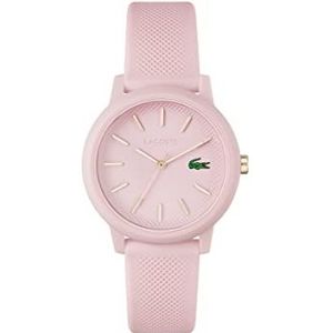Lacoste Vrouwen analoog quartz horloge met siliconen band 2001213, roze