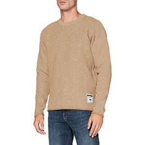 Scotch & Soda Heren Slightly Oversized Island Knit Pullover Sweater, Natural Cloth 3600, M