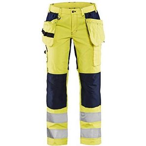 Blaklader 716318113389C40 Dames High Vis werkbroek met stretch, geel/marine, maat C40