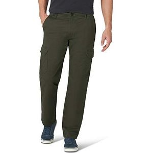 Lee Heren Performance Series Extreme Comfort Twill Straight Fit Cargo Pant, Frontier Olijf, 32W / 30L