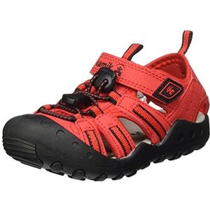 Kamik Unisex Crab Platte sandalen voor kinderen, rood, 23 EU