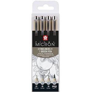 Pigma Micron Licht Koel Grijs set van 4