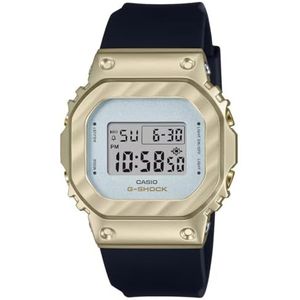 CASIO GM-S5600BC-1ER Kwartshorloge voor volwassenen, uniseks, met roestvrijstalen armband, Zwart