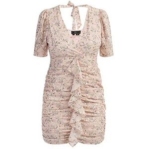 nolie Dames gedrapeerde jurk 19226412-NO01, ROSA meerkleurig, M, Roze, meerkleurig., M