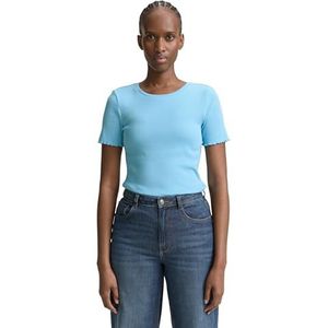 TOM TAILOR Denim T-shirt voor dames, 15592 - Helder Lichtblauw, XXL