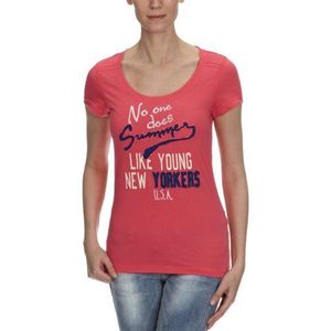 ONLY Dames T-shirt, 15064809 TULLA Summer/GET IT SS TOP Box, roze (rood), 38