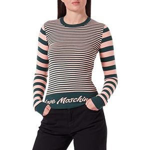 Love Moschino Damestrui met lange mouwen en lange mouwen, green pink, 38