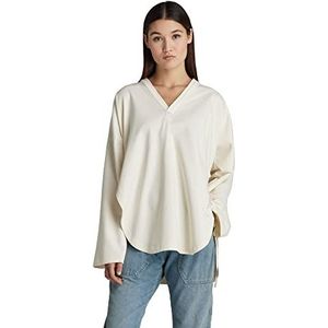 G-STAR RAW Bloemenfoto Gr Losse V Sw Trui, Wit (Papyrus D136-d113), M