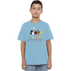 Mickey Mouse Funky Dance Unisex Kids T-shirt, lichtblauw, 3-4 jaar, Lichtblauw, 3-4 jaar